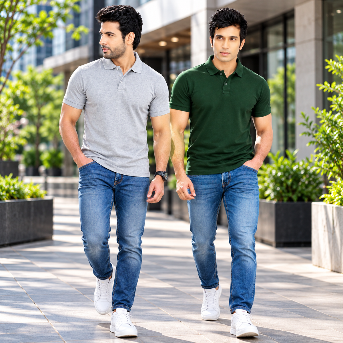 Men Imported Solid Colours Polo T-shirts