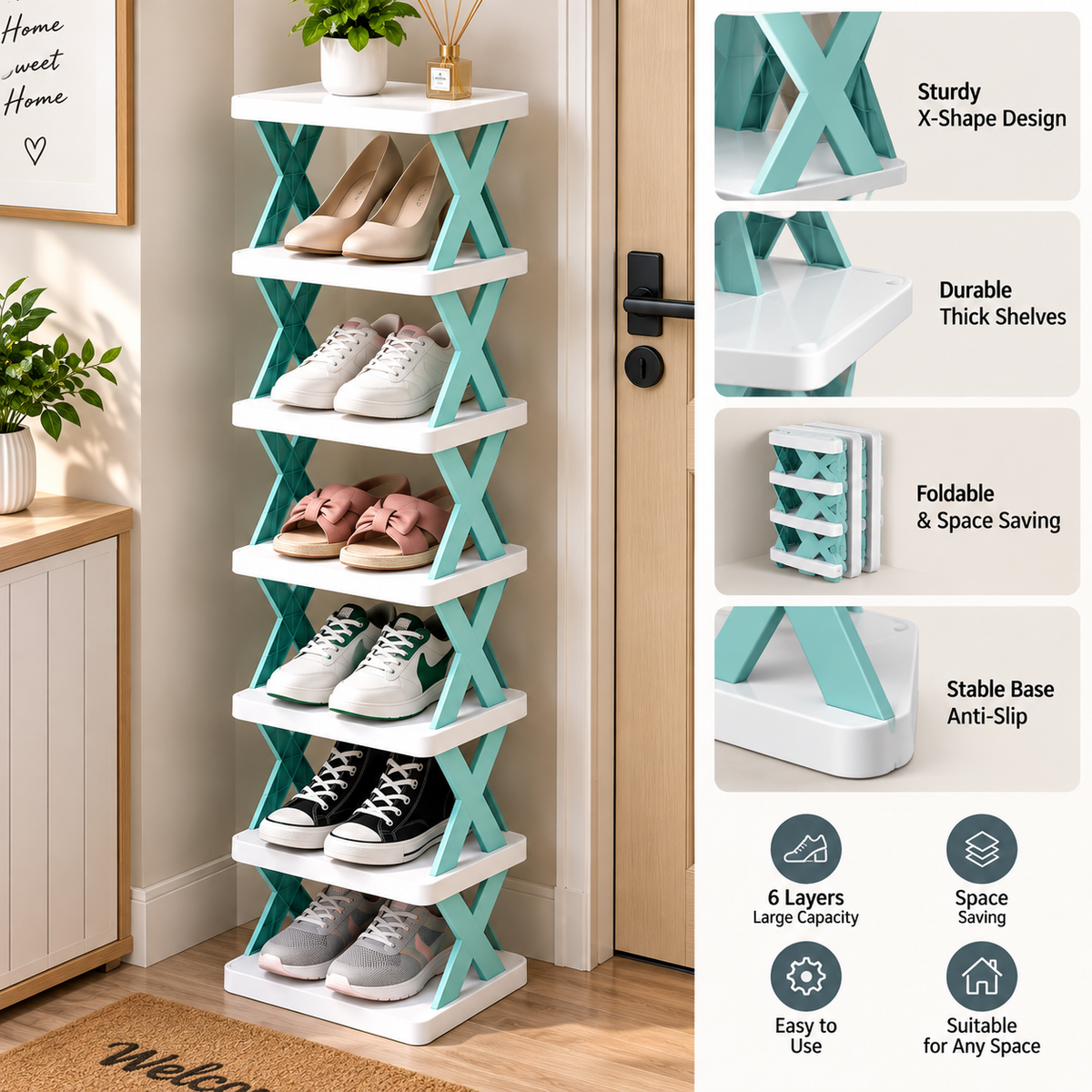 6 Layer Shoe's Rack
