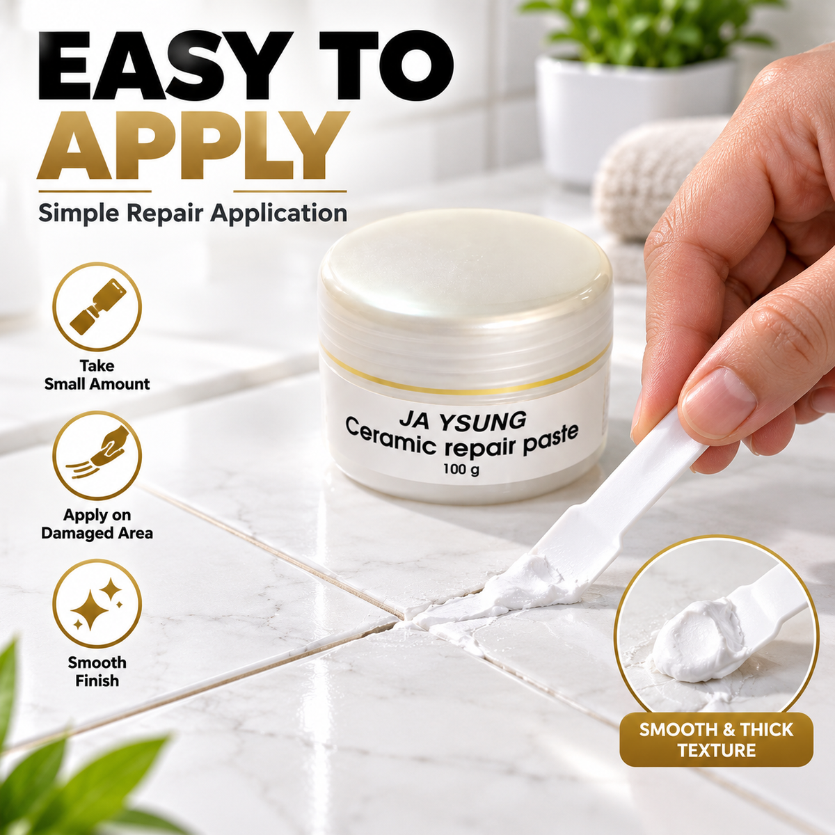 Ceramic Repair Paste, Tile Repair Paste(White) 100 gram