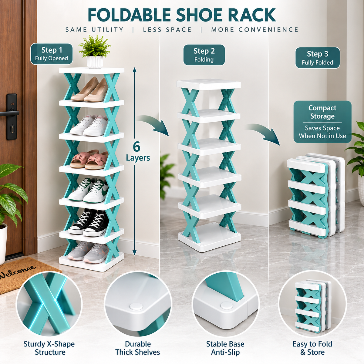 6 Layer Shoe's Rack