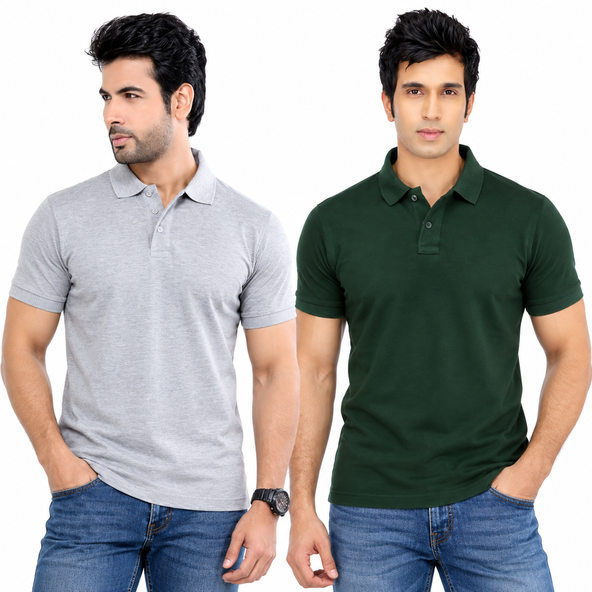 Men Imported Solid Colours Polo T-shirts