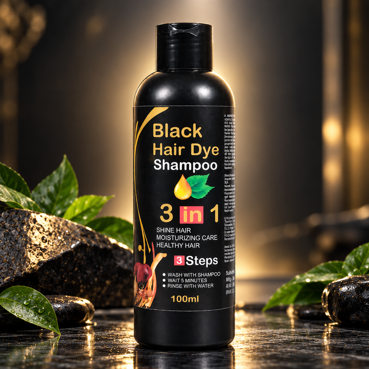 BLOSDREAM 3 in 1 Black Hair Shampoo