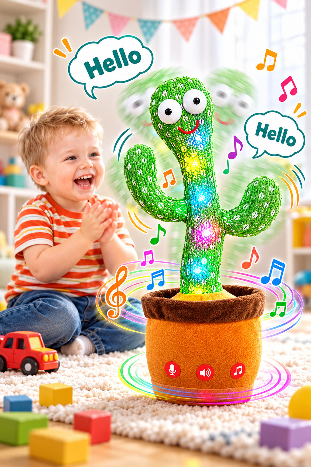 LED Musical Dancing & Mimicry Cactus Toy