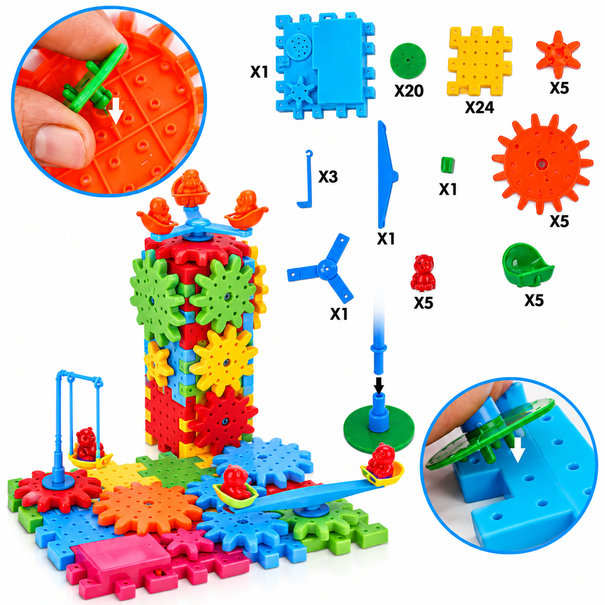 Building Block Kit-Gear Box Educational Toy for Kids