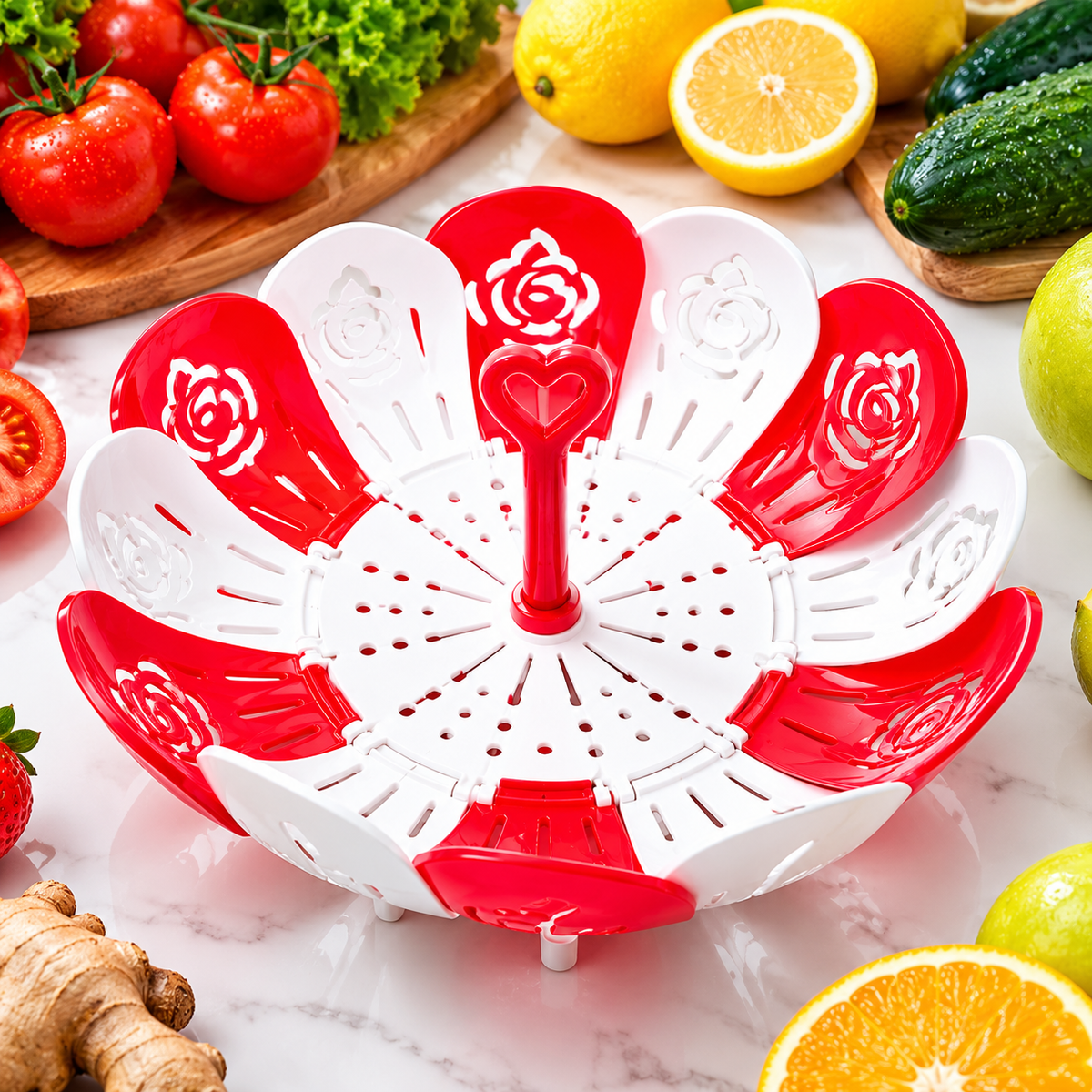 Lotus Shape Foldable Fruit & Vegetable Basket