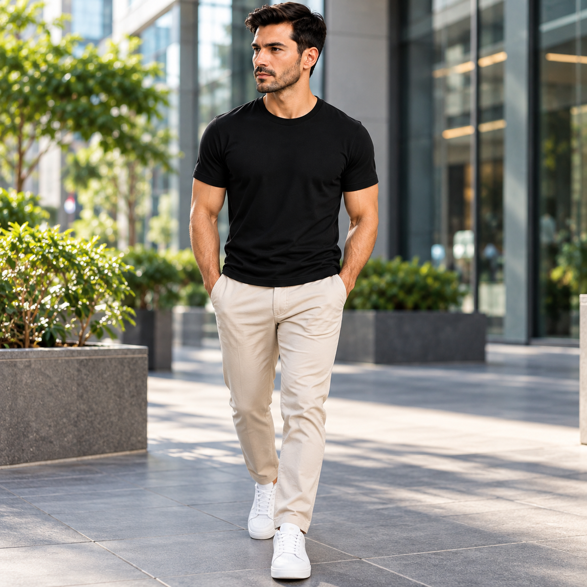 Men’s Stylish Printed Stretchable T-Shirt
