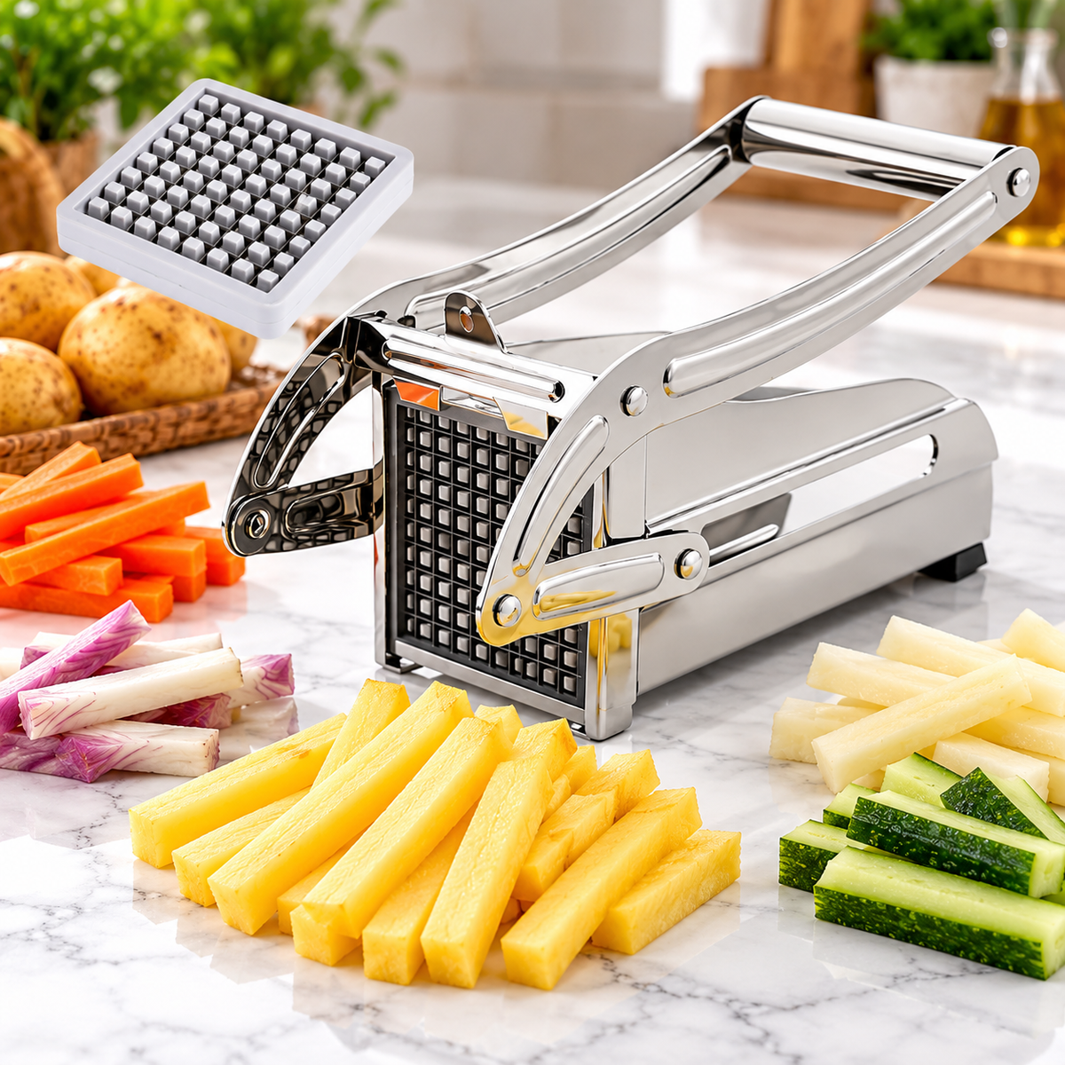 Stainless Steel French Fries Potato Chips Cutter