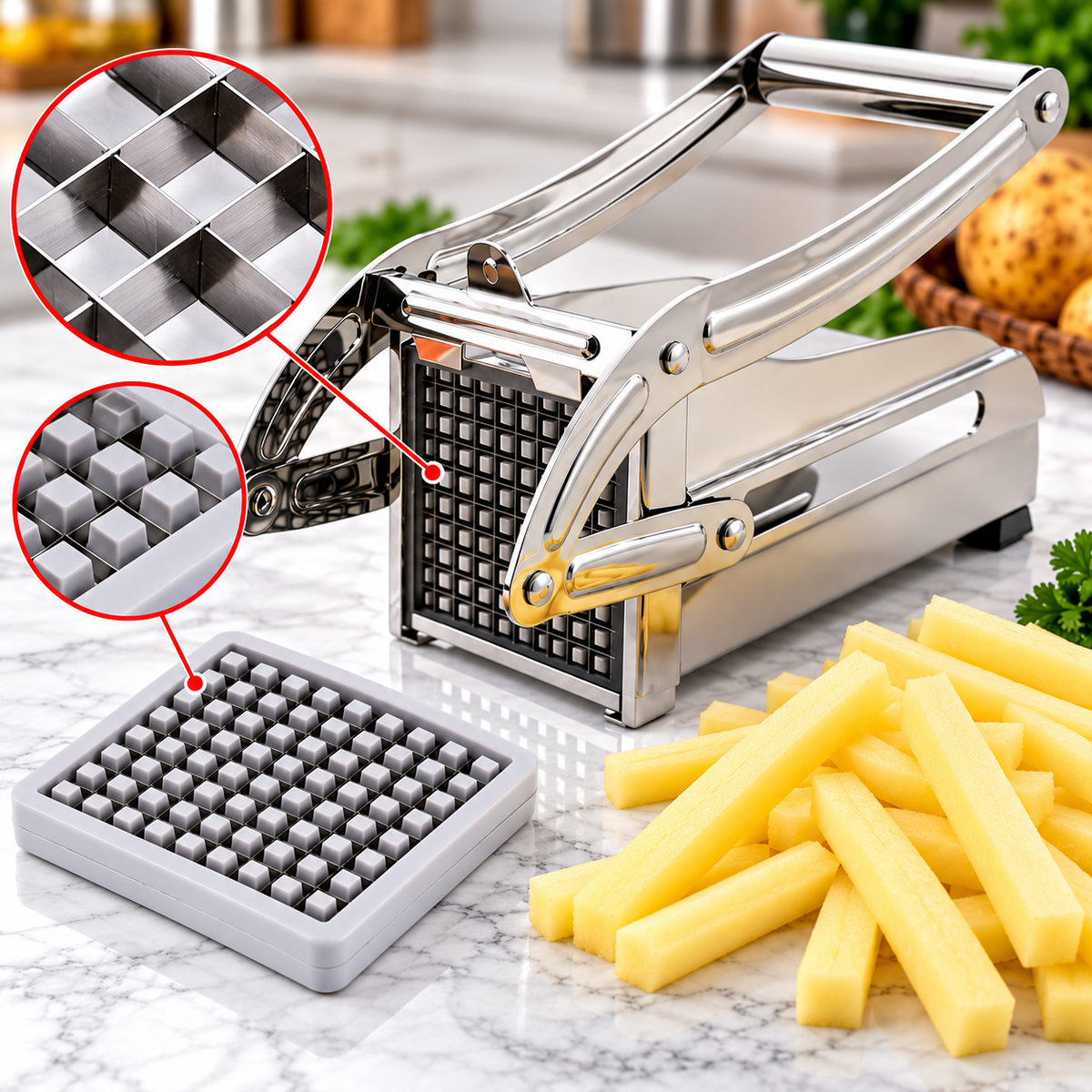Stainless Steel French Fries Potato Chips Cutter