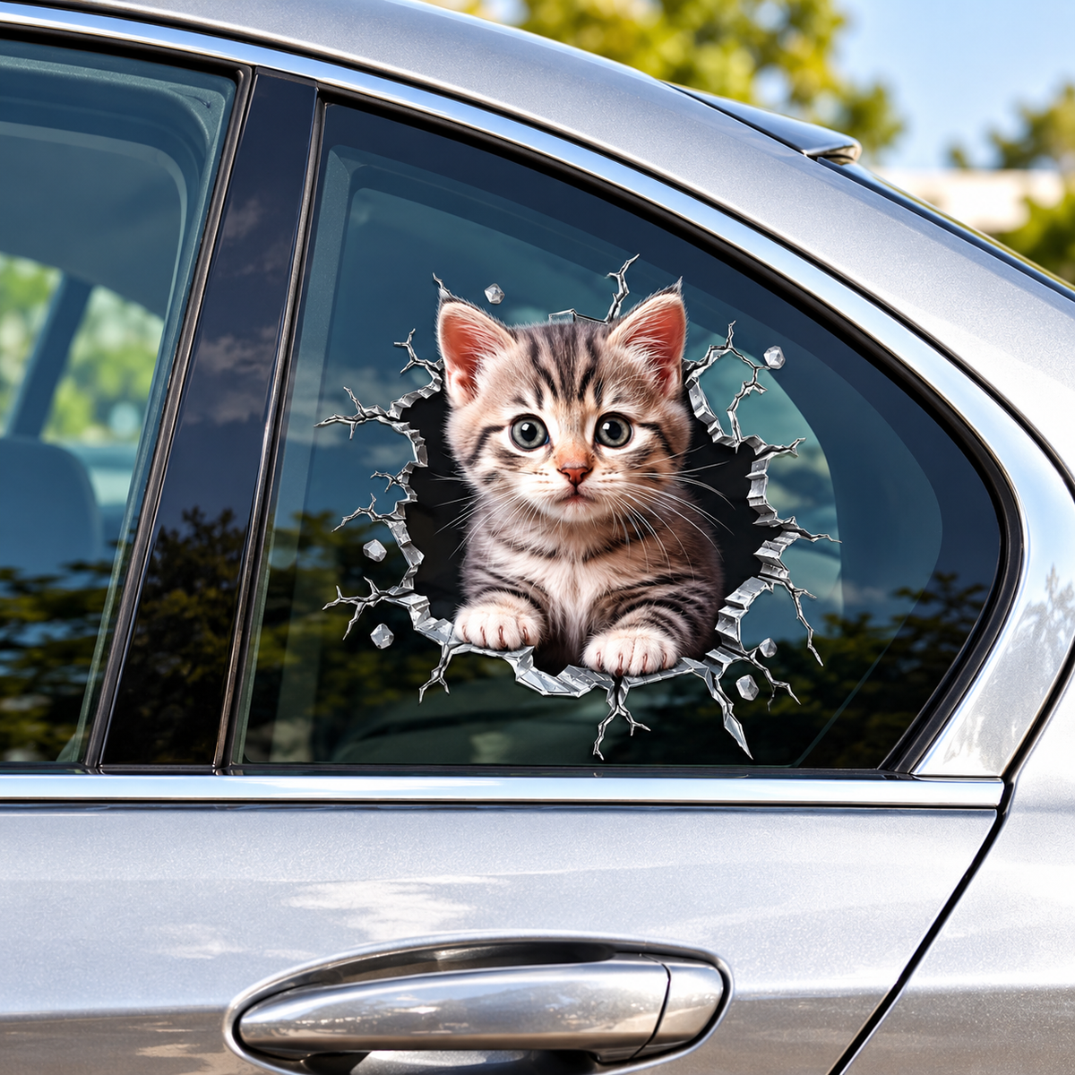 Durable Cat Pattern Car Sticker