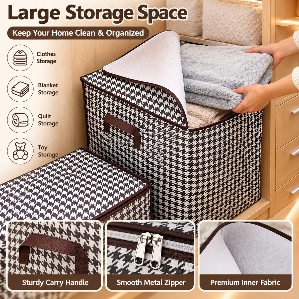 Foldable Clothes Storage Bag (Pack of 2)