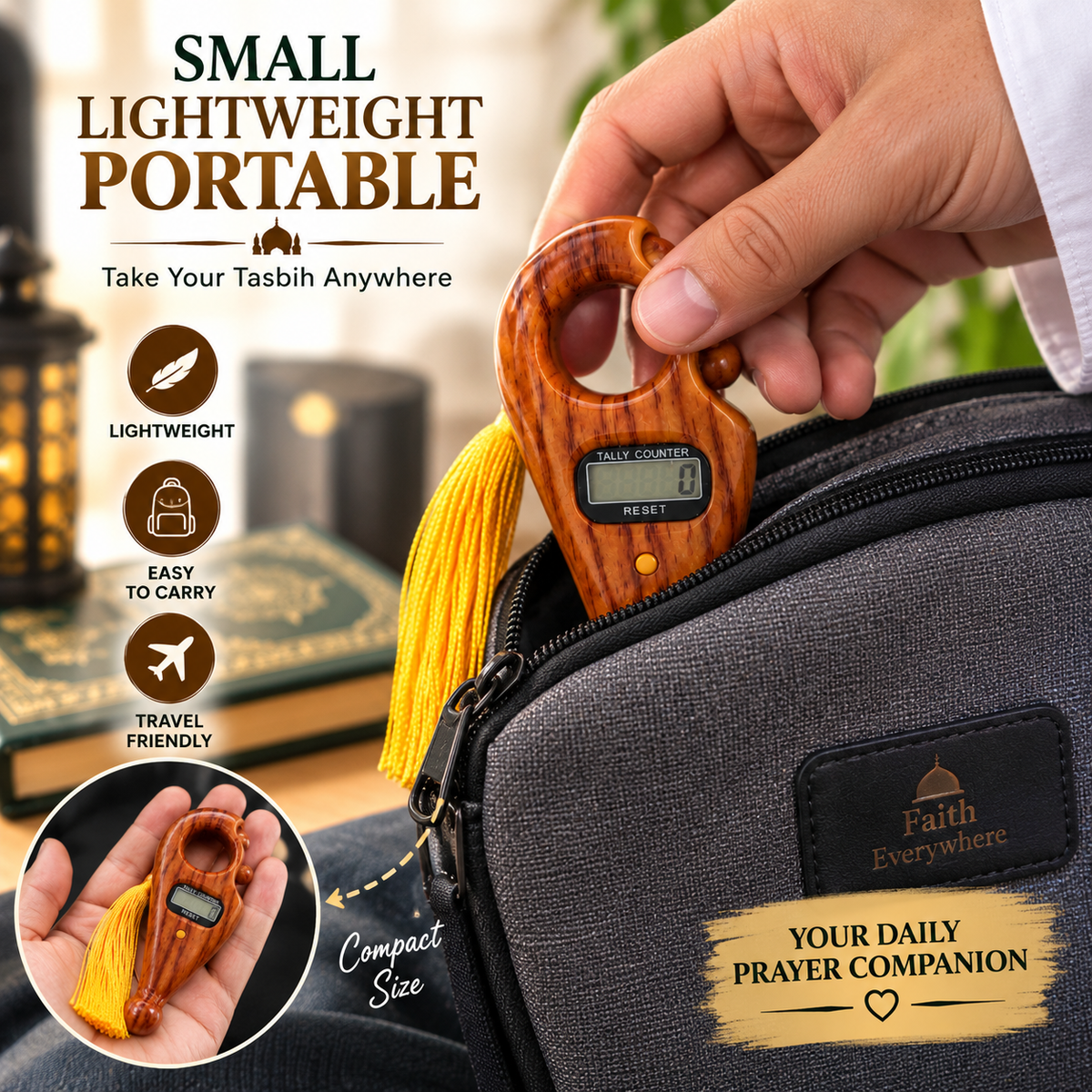 Digital tasbih finger for prayer