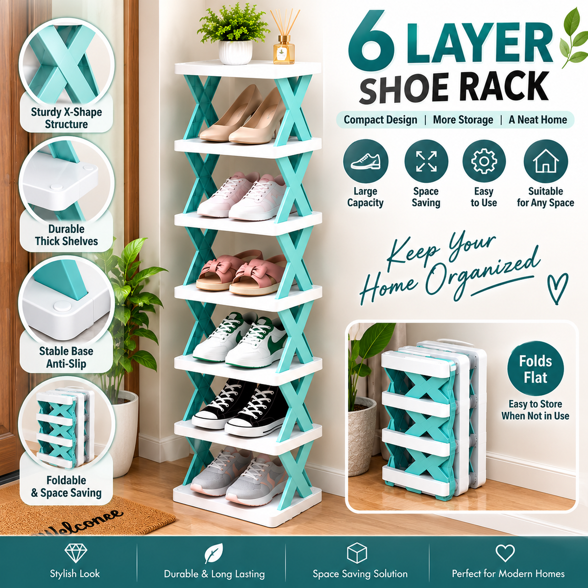 6 Layer Shoe's Rack