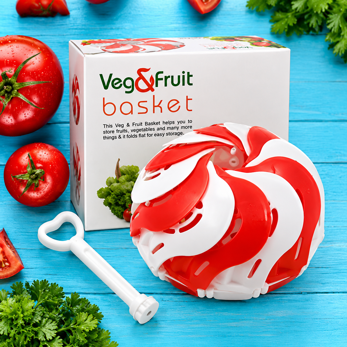 Lotus Shape Foldable Fruit & Vegetable Basket