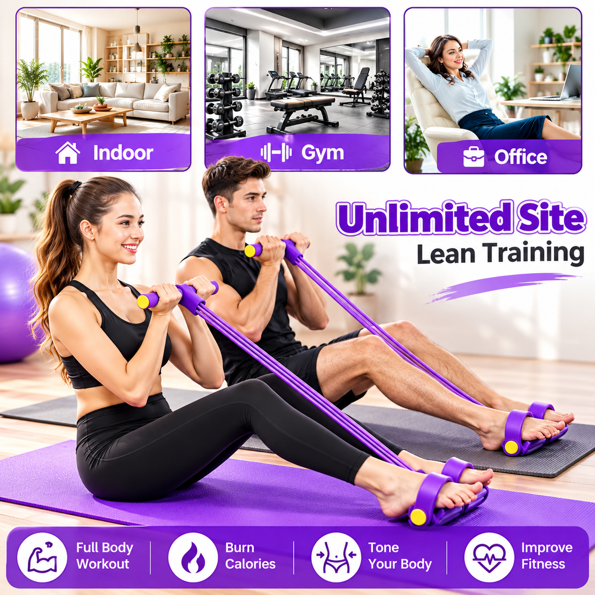 Yoga Pedal Puller Resistance Band Fitness Equipment