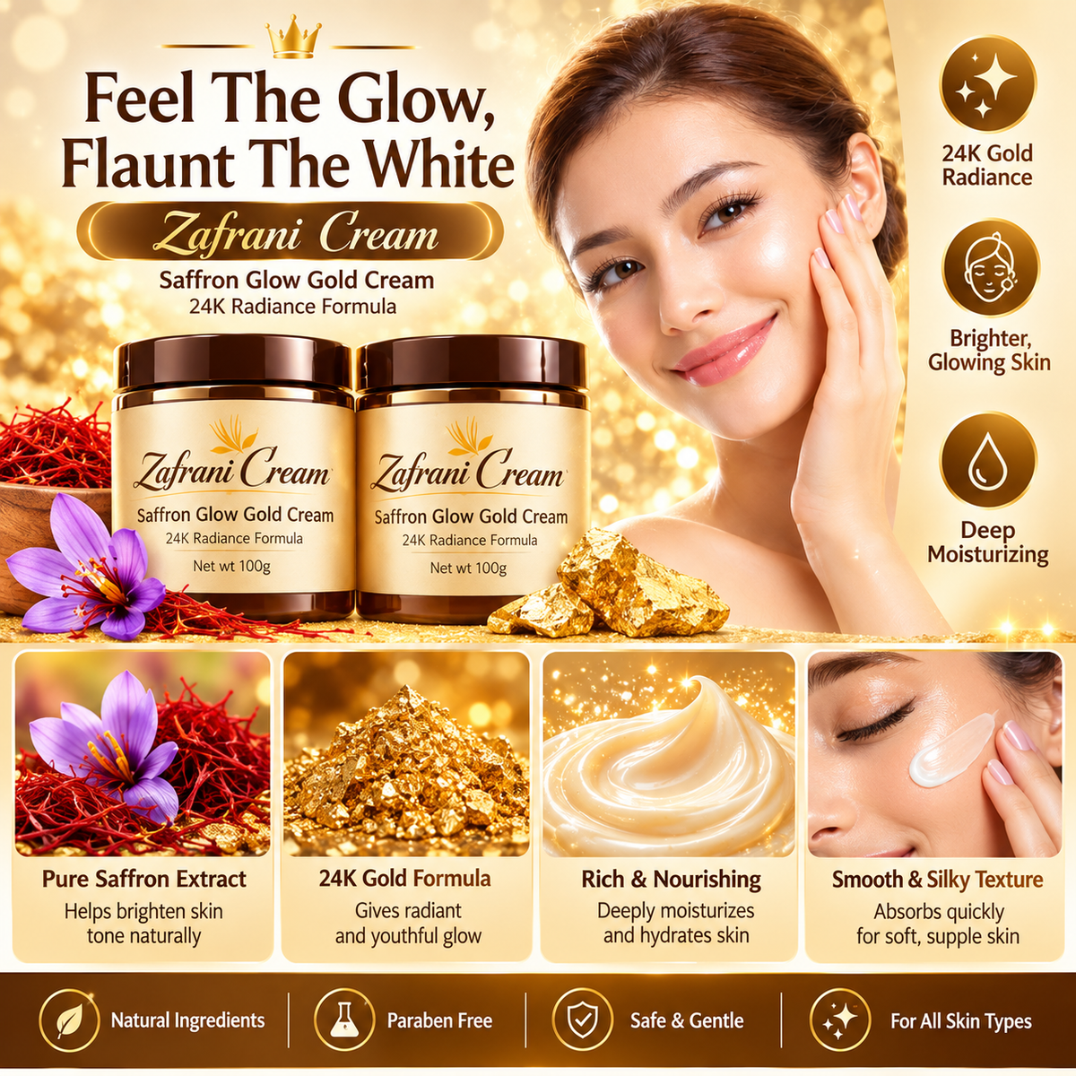 Magic Glow Gold & White Body cream (Pack of 2)