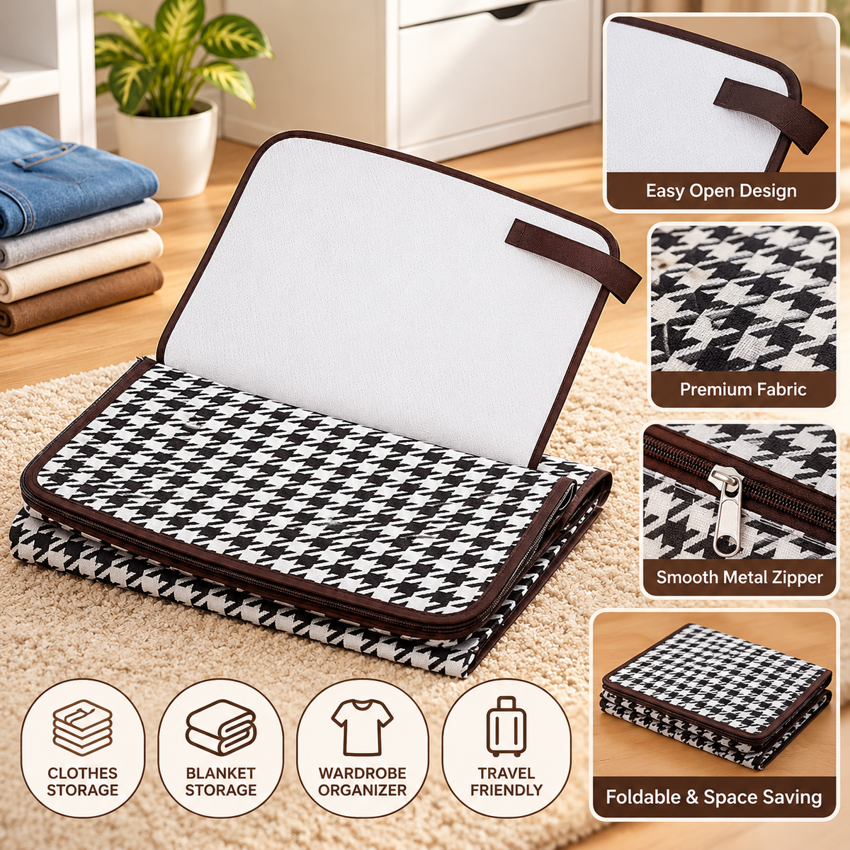 Foldable Clothes Storage Bag (Pack of 2)
