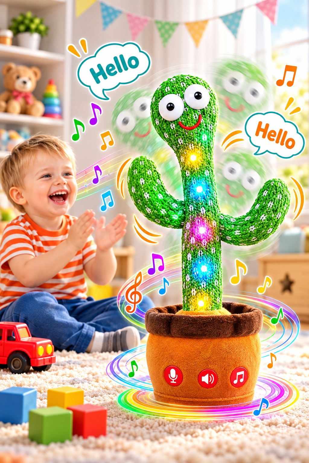 LED Musical Dancing & Mimicry Cactus Toy