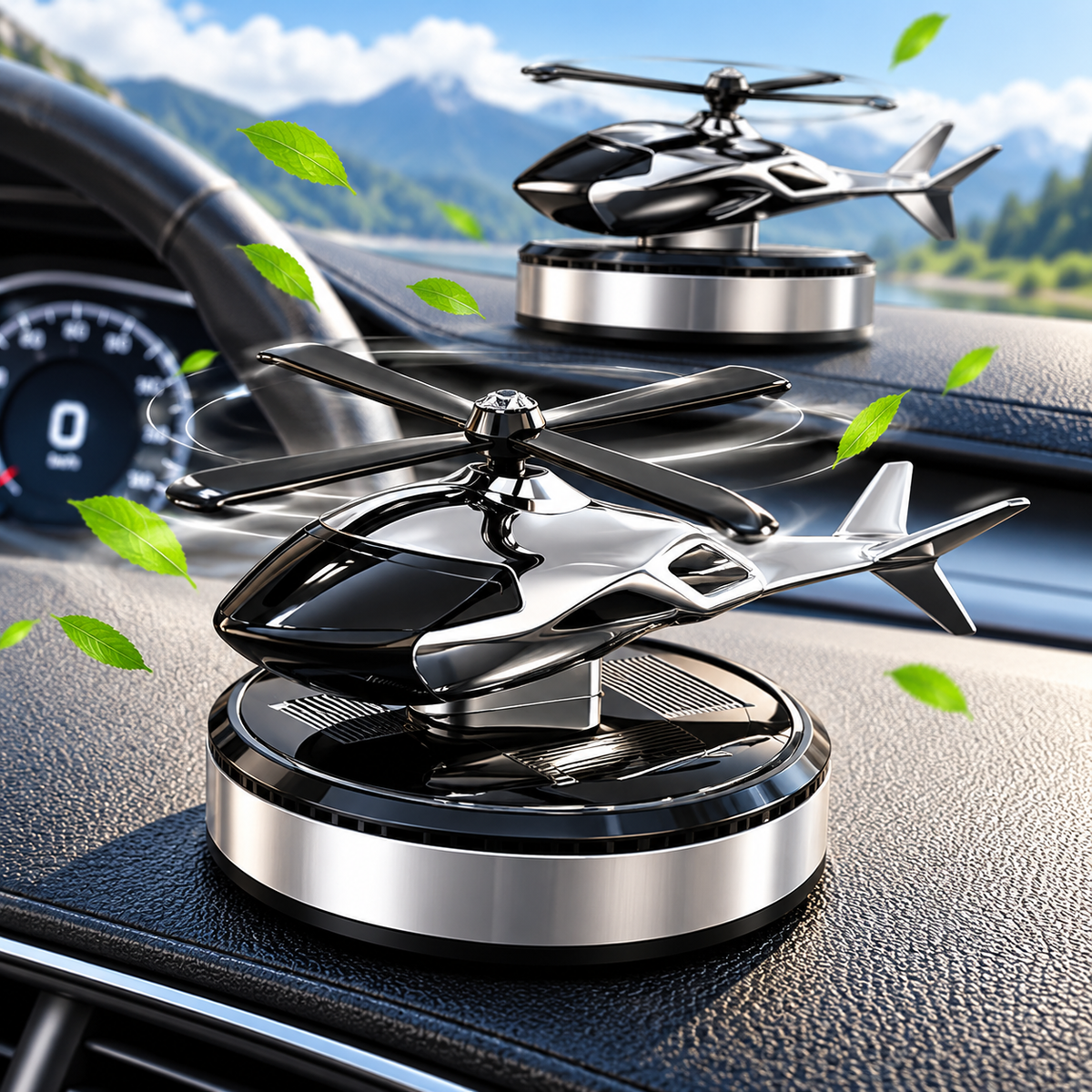 Helicopter Solar Energy Rotating Aromatherapy Aviation Al Alloy Diffuser