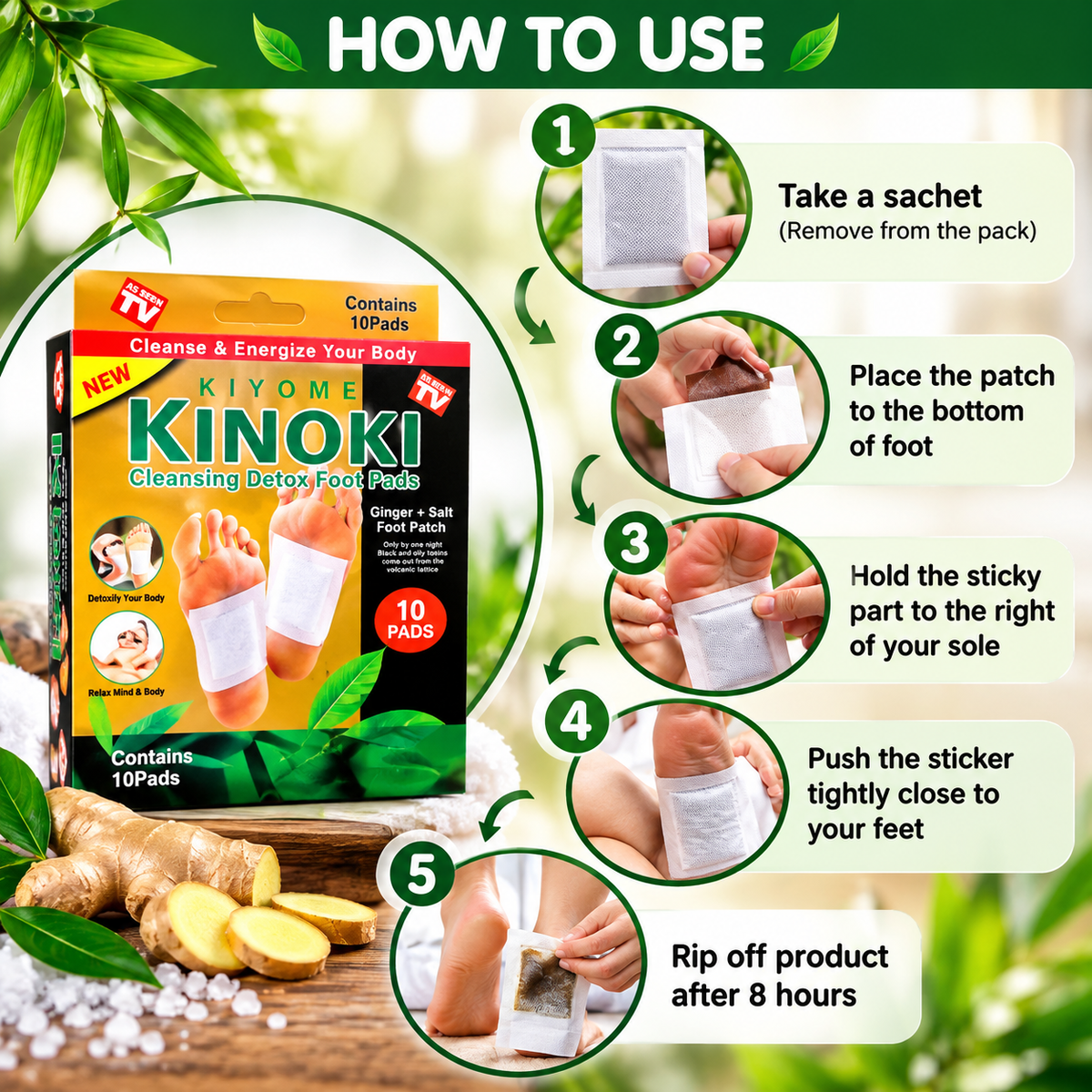 Kinoki Detox Foot Pads (Pack of 2)