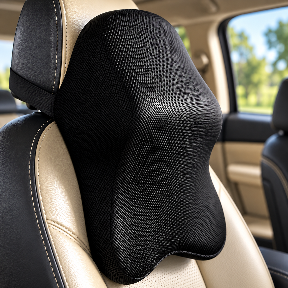Car Neck Rest Memory Foam Solid Pillow BIG (RHR)