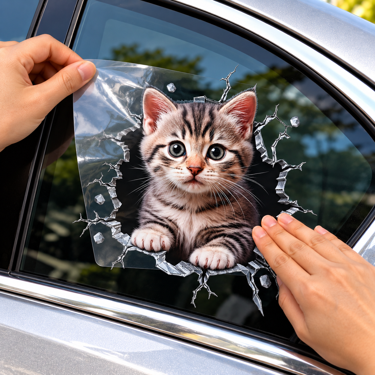 Durable Cat Pattern Car Sticker