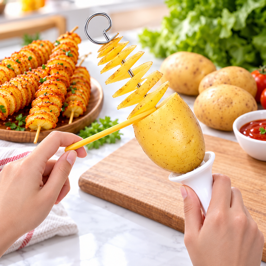 Potato Slicer Spiral Cutter, Tornado Potato Slicer, Twisted Potato Slicer, Potato Tornado Chips Making Tool