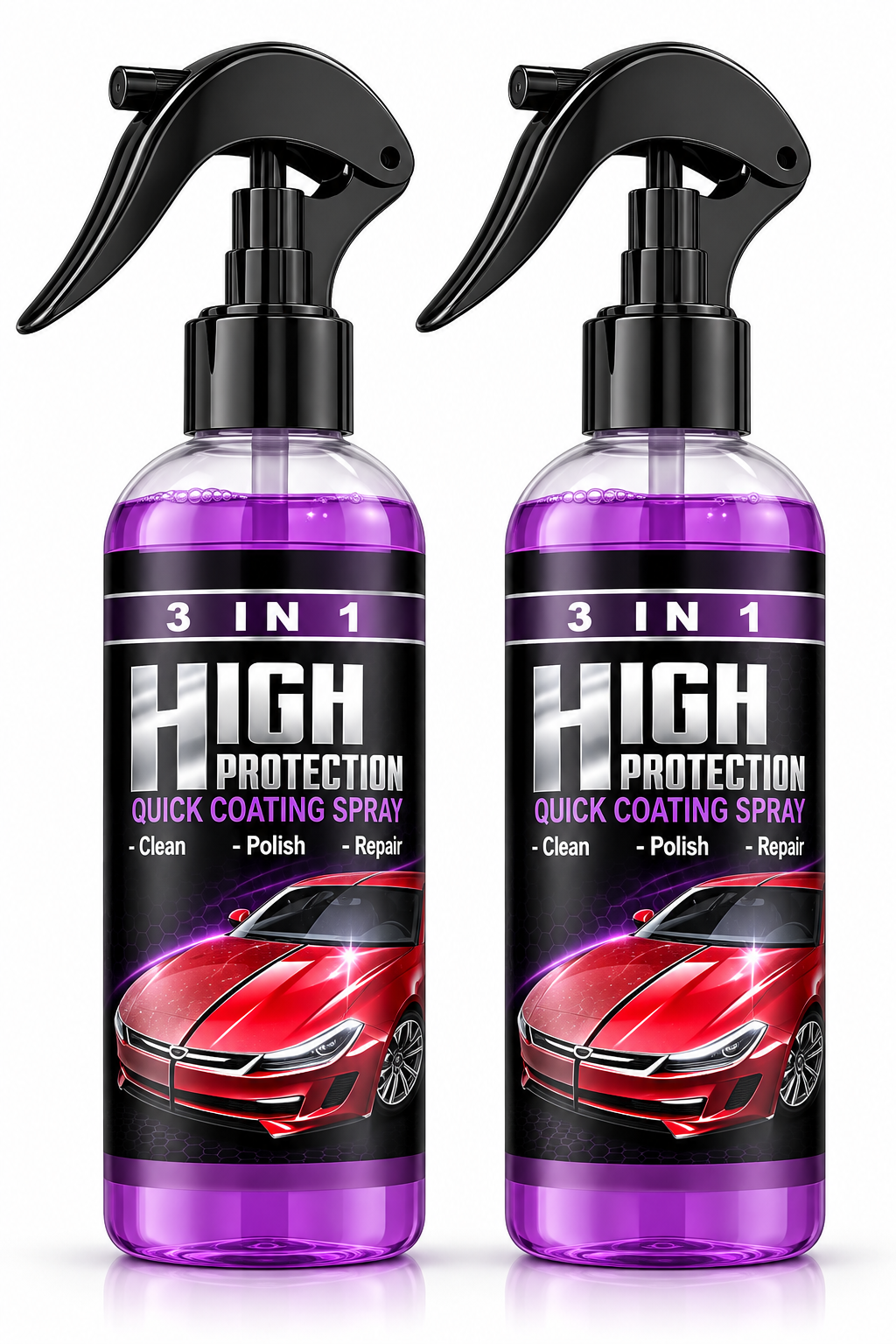 3-in-1 Car Ceramic Coating Spray – Quick Wax & Polish