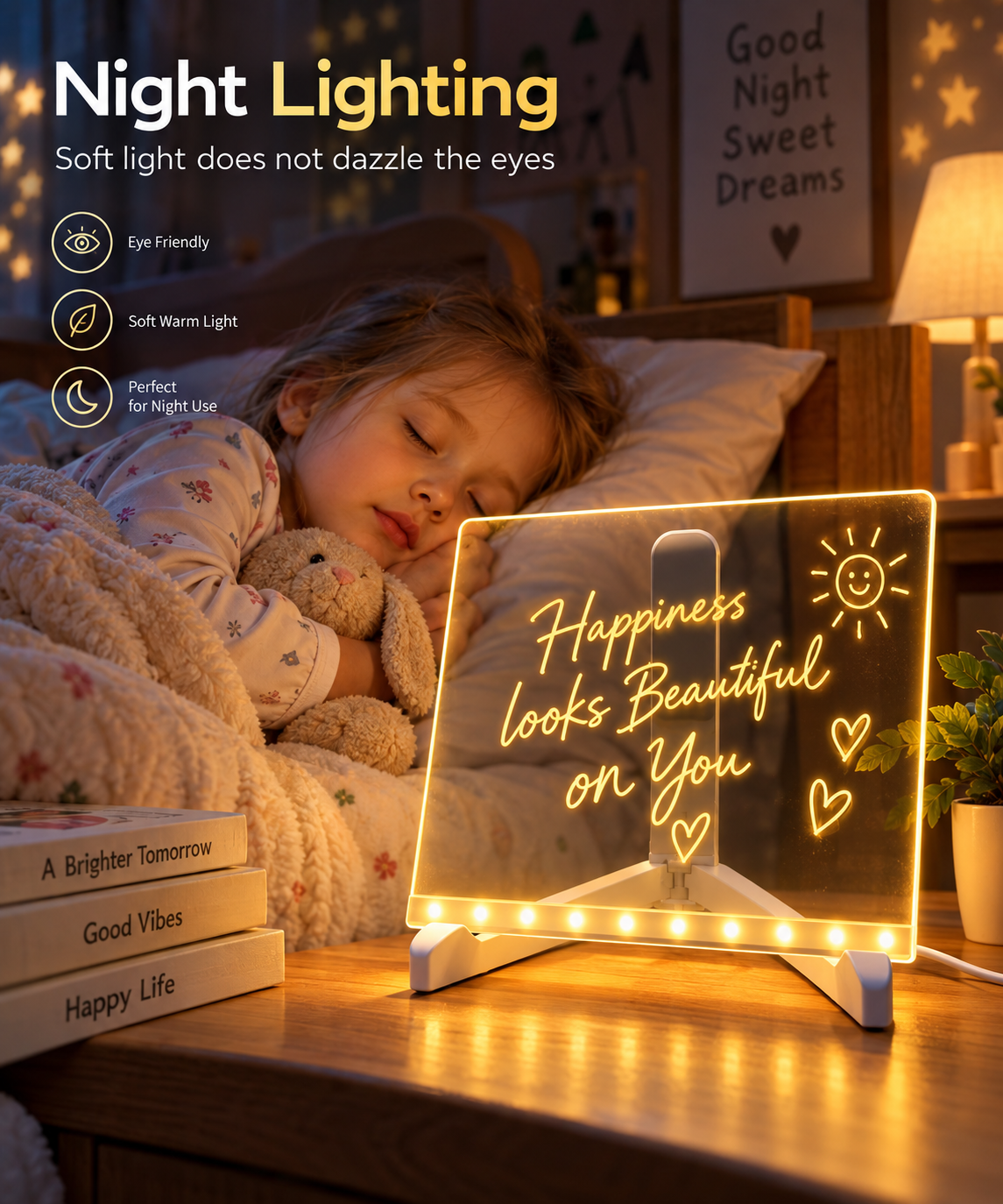 3D LED Light Glass Acrylic Writing pad