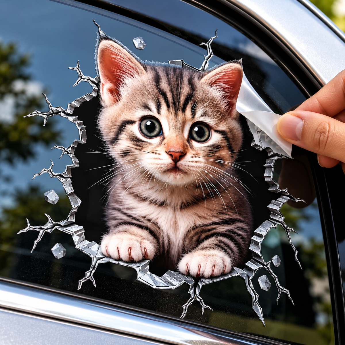 Durable Cat Pattern Car Sticker
