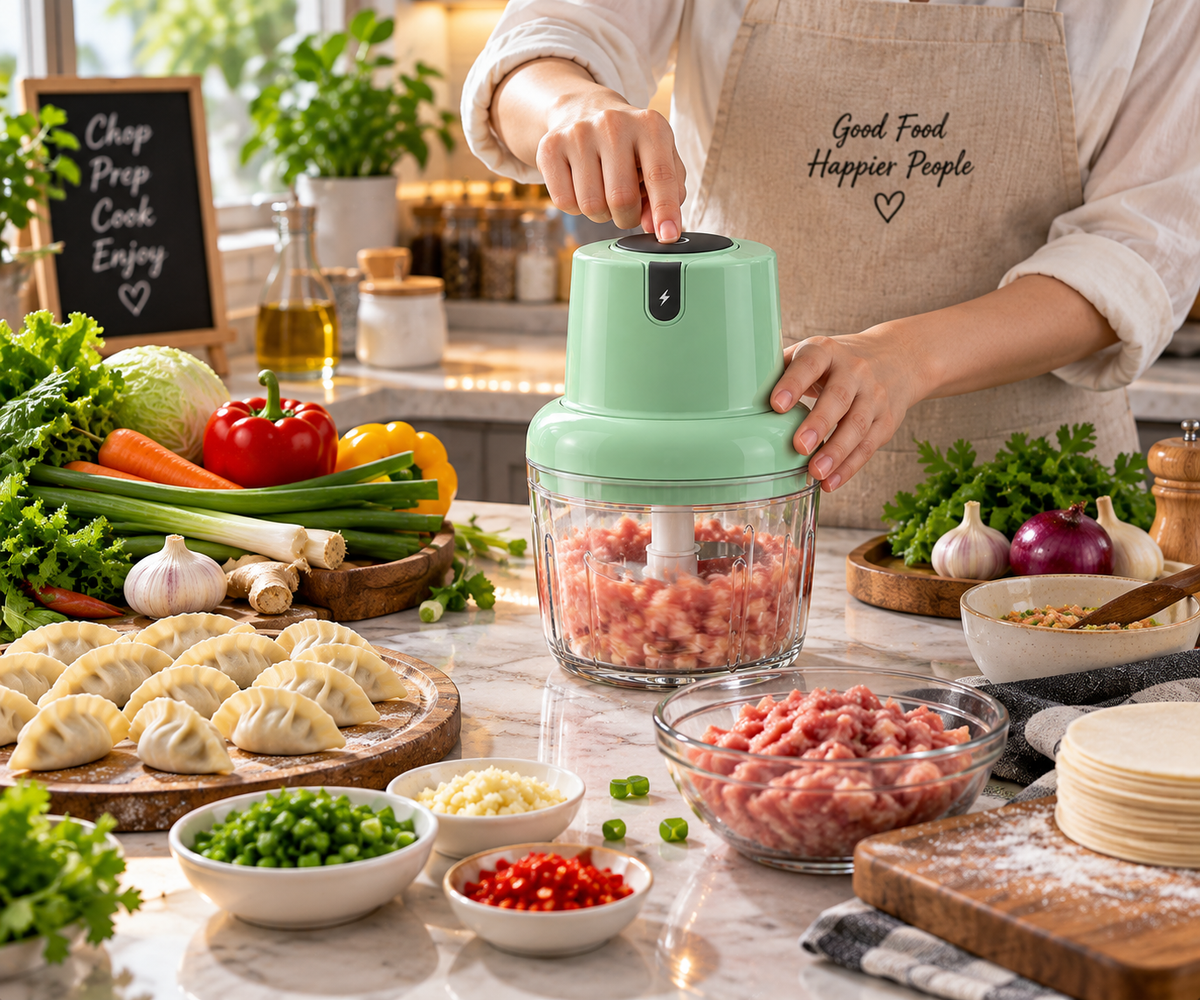 4-in-1 Electric Vegetable Cutter, Slicer, Grater, Chopper