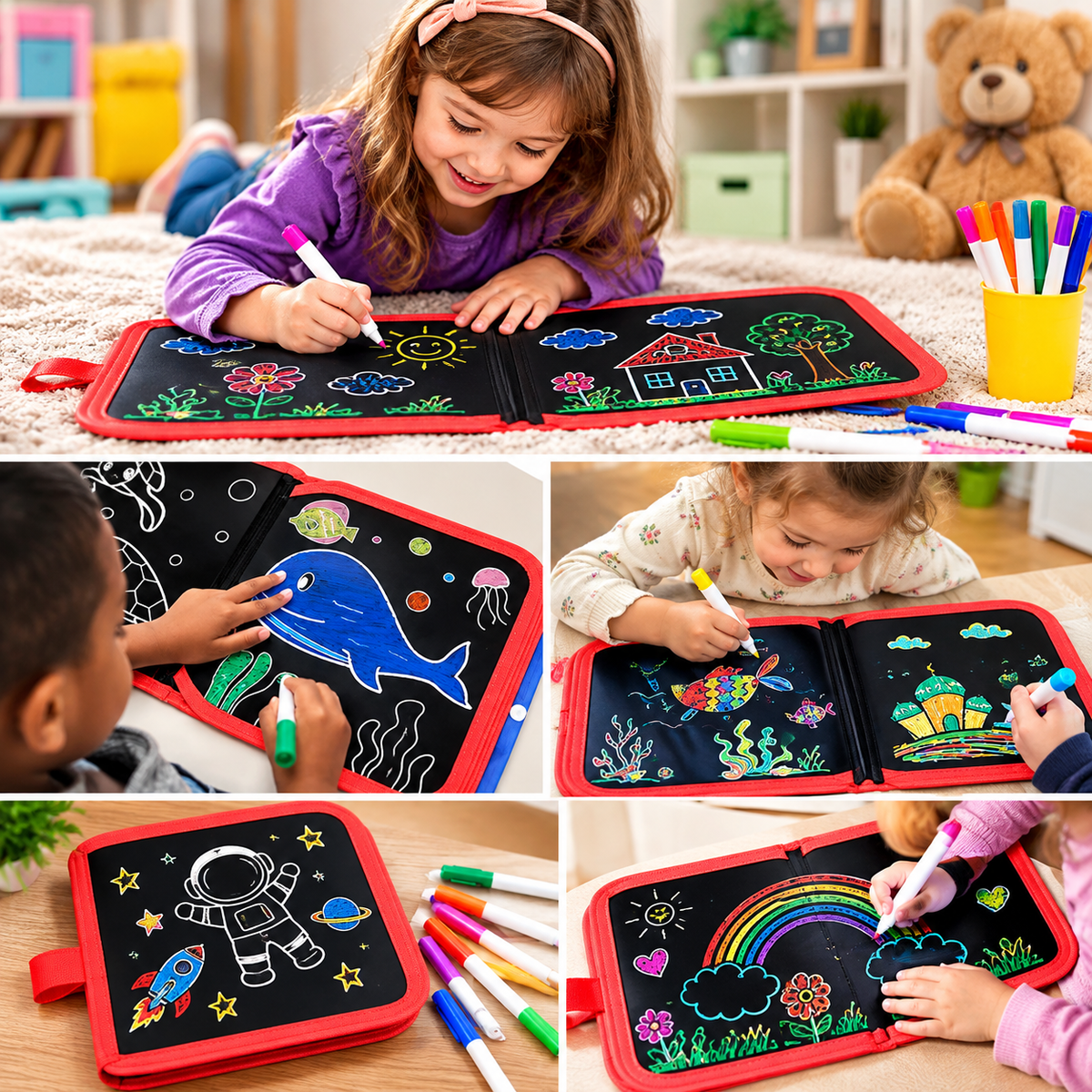 Reusable Doodle Book Set for Kids