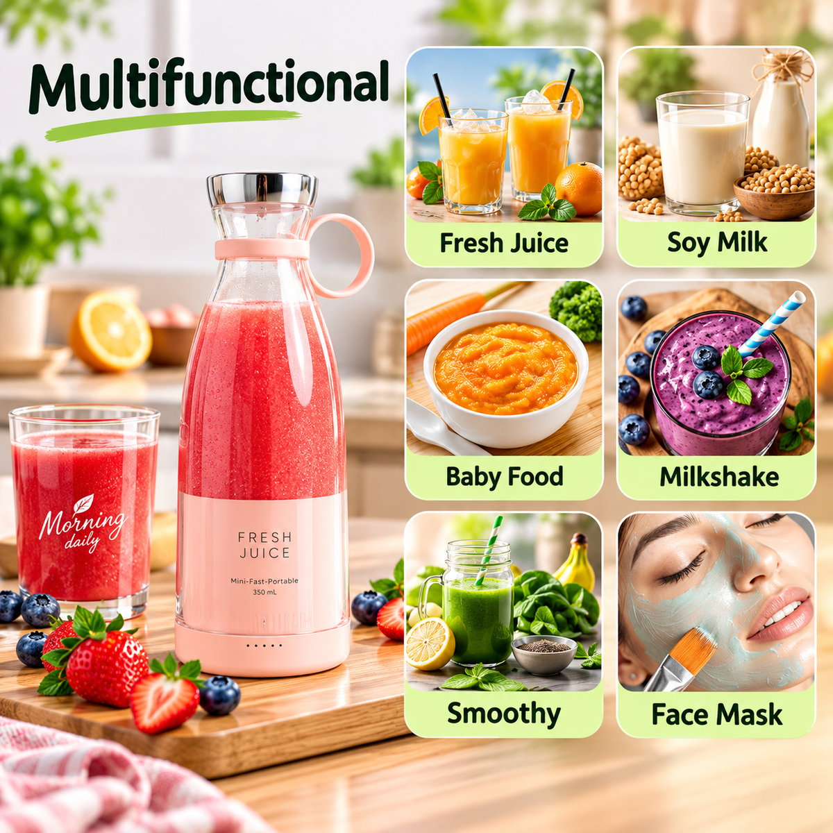 Travel Portable Mini Juice Blender